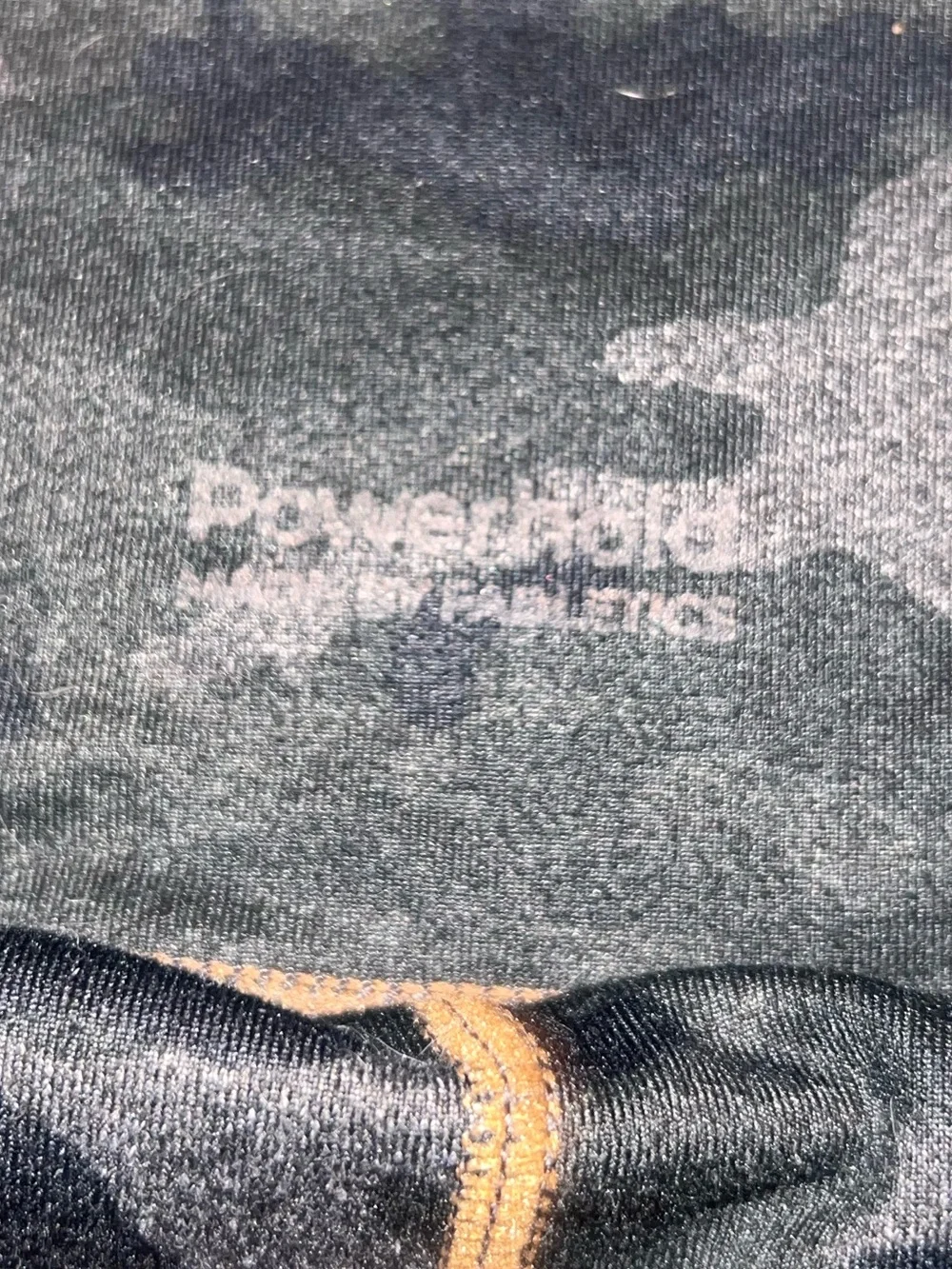 Women's Black Camo Leggings with High Waist by Fabletics POWERHOLD Med